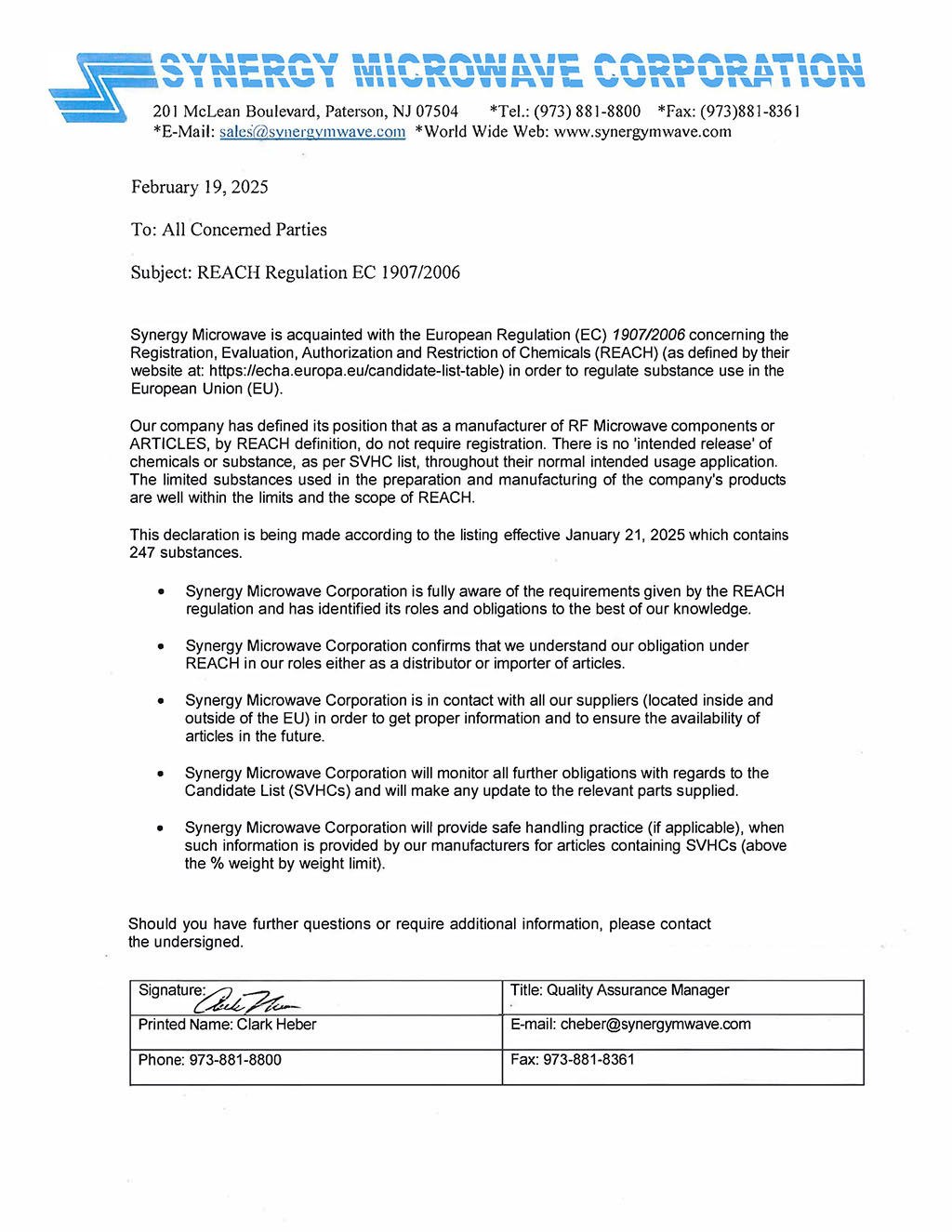 Registration, Evaluation, Authorization, and Restriction of Chemicals.